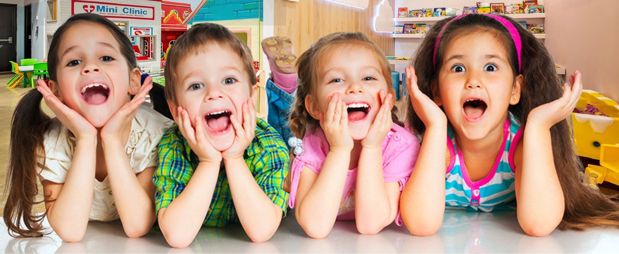 Happy kids playing at Wonderland Indoor Playground