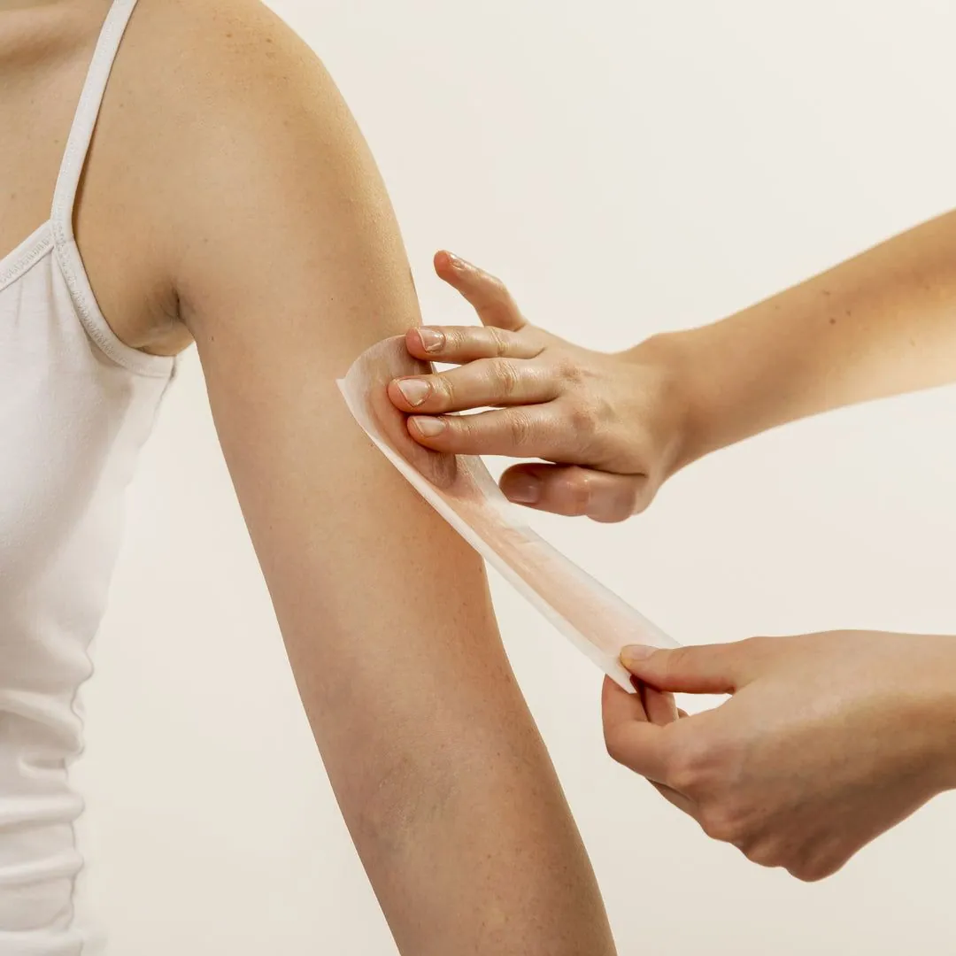 Arm waxing service with strip wax — smooth hair removal 78745 ATX at Le Posh Nail Spa